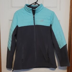 New Balance Women's Aqua and Charcoal Jacket